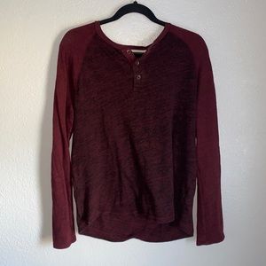 Express Burgandy Henley